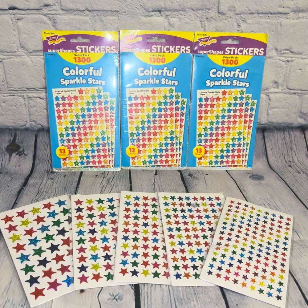 Massive Glitter STAR Sticker Bundle NWT